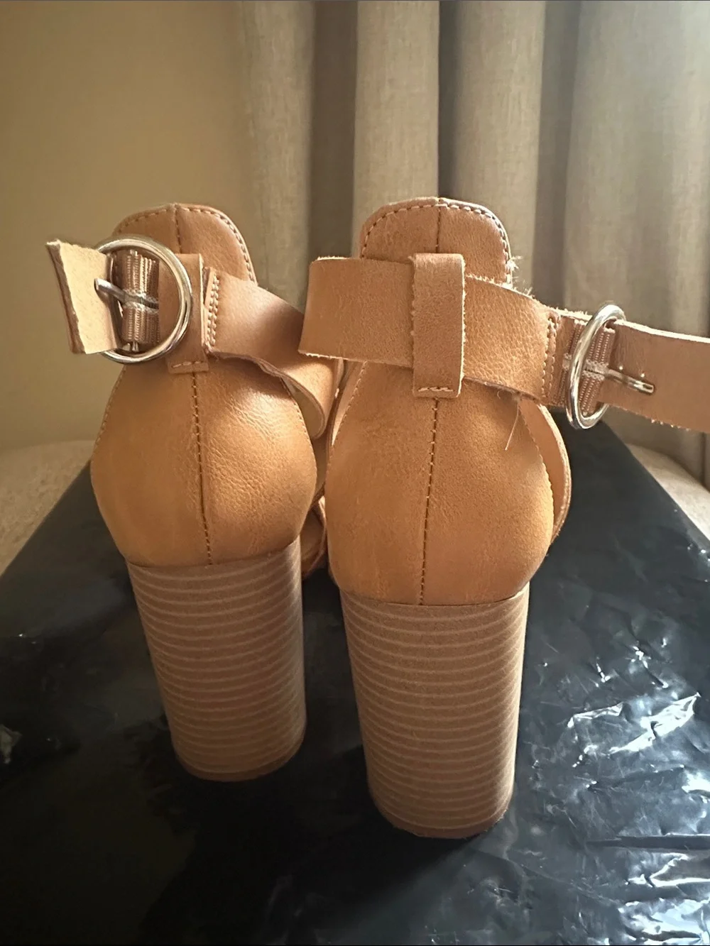 Bohme 3” heels, crisscross strap